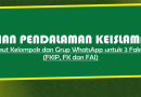 Ujian Pendalaman KeIslaman: Berikut Kelompok dan Grup WhatsApp untuk 3 Fakultas (FKIP, FK dan FAI)