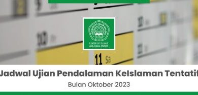 Jadwal Ujian Pendalaman KeIslaman Tentatif Bulan Oktober 2023