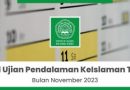 Jadwal Ujian Pendalaman KeIslaman Tentatif Bulan November 2023